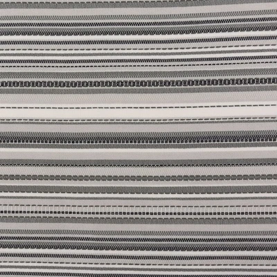 Outdoorstoff  teflonbeschichtet Tropic weiß grau gestreift 160cm breit - Bild 1 von 4