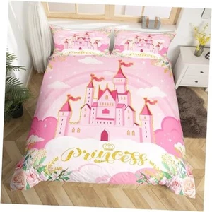 Princess Bedding Sets for Girls,Pink Castle Dreamy Comforter Full Princess 01 - Picture 1 of 7