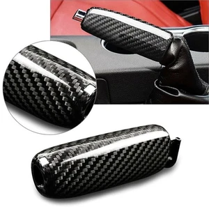 Handbrake Cover Handle Protector Carbon Fiber Black Fit Ford Mustang 2015-2020 - Picture 1 of 7