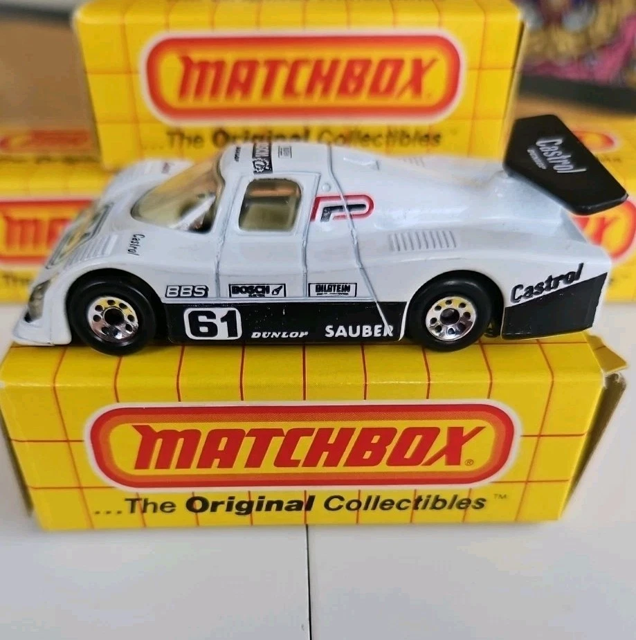 1984 Matchbox White #61 Sauber Group C Racer Castrol Race Car MB-66 Macau 1:55 - Image 1 of 4