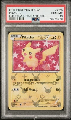 2013 POKEMON B&W LEGEND TREASURES RADIANT COLLECTION #RC7 PIKACHU PSA 10 - Image 1 of 2