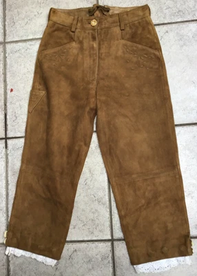 Oktoberfest! Almsach Damen Trachten Lederhose Gr. 34-nw. 1x getr. cognacfarben - Bild 1 von 4