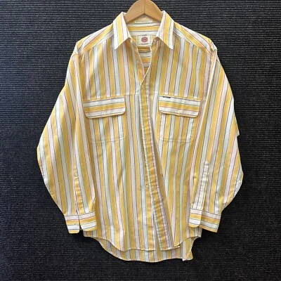 🔥De colección Camisa para mujer John Henry con botones talla mediana rayas amarillas manga larga Foto 1 de 4