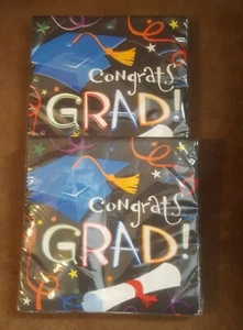 2 Packs of 16 Count, American Greetings Congrats Grad, Lunch Napkins, Black - Picture 1 of 4