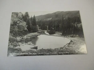 Vintage 1940s RPPC Photo Postcard Jackson Wyoming Hot Springs Pool Hoback Canon - Picture 1 of 4