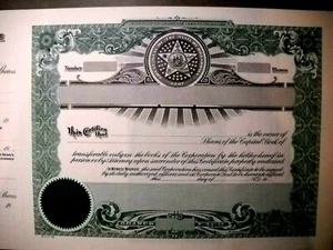 Posten von 24 Vintage Blanko Aktienzertifikat Bundesstaat Oklahoma Druck selbst Kostenloser Versand - Bild 1 von 3