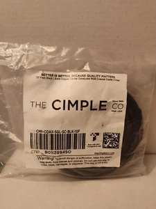 The Cimple Co. 10 feet Black RG6 Coax Copper Center Conductor Cable Coaxial (B) - Picture 1 of 3