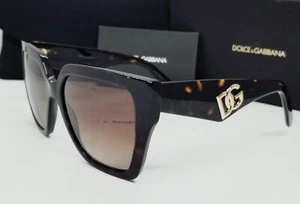 DOLCE & GABBANA brown havana /brown gradient DG4438 502/13 55 sunglasses NEW! - Picture 1 of 13