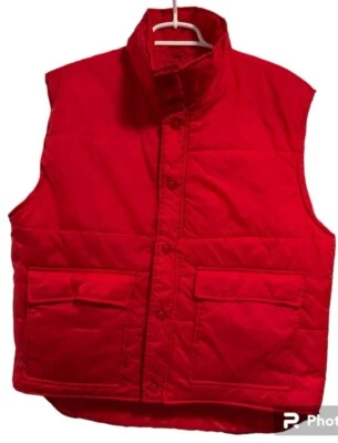 Chaleco de Colección Aspen Country Para Hombres Talla L A Presión Aislado Puffer Rojo Nylon Shell Foto 1 de 4