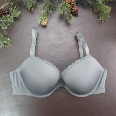 Sujetador H&M 38C gris acolchado con aros cierre ajustable trasero Foto 1 de 4