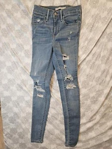 Levi's 720 High Rise Super Skinny Jeans - Size 24 - Denim - Picture 1 of 5