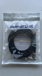 SUPERBAT SMA Male to BNC Male Cable 10ft + 5pcs RF Coax Adapter Kit - Zdjęcie 1 z 3