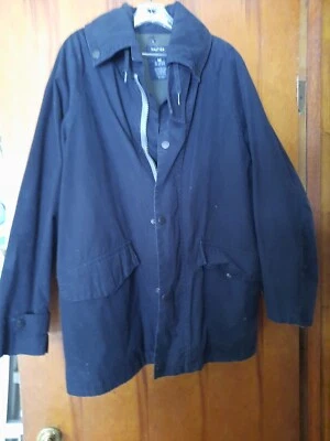 Chaqueta de Lluvia Nautica Para Hombre Mediana De Colección Rara NEGRA Filipinas 100% Algodón Foto 1 de 4
