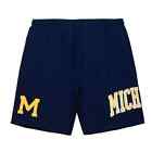 Mitchell & Ness Mens Game Day FT Shorts University Of Michigan Blue XL NWT 