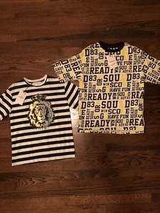 Lot of 2 Zara Boys Size 10 Graphic Shirts Lion/Stripes New with Tags - Picture 1 of 6