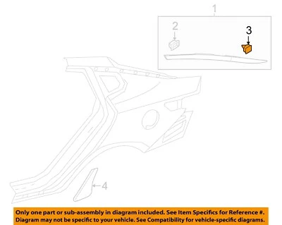 KIA OEM 12-18 Rio Exterior-Applique Clip 8581837000 - Image 1 of 2