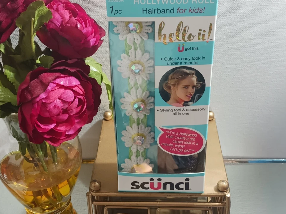 SCUNCI Womens 1pc Hollywood Roll Hairband for Kids