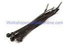 Kabelbinder schwarz starke Krawatte Wraps-Reißverschluss Nylon klein-große Größen