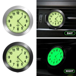 Dashboard Digital Watch Stick-On Round Car Clock for Auto Ornament Air Outlet - Picture 1 of 10
