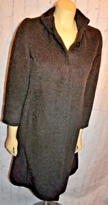 black peru Sachi collection Alpaca Suri Coat long jacket 0P super cute - Picture 1 of 9