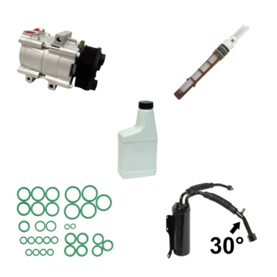 A/C Compressor Kit Fits Ford Econoline E150 250 350 450 Super Duty FS10 KT149-4 - Image 1 of 4