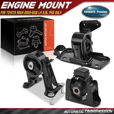 3x Engine Motor &Transmission Mount for Toyota RAV4 2009 2010 2011 2012 2.5L FWD Foto 1 de 4