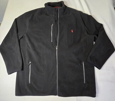 Chaqueta POLO Ralph Lauren Para Hombre Talla 1X Cremallera Completa Negra Gorpcore Performance Polar Foto 1 de 4