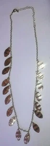 Neue Blätter Farbe Gold Schmuck Halskette. - Bild 1 von 6