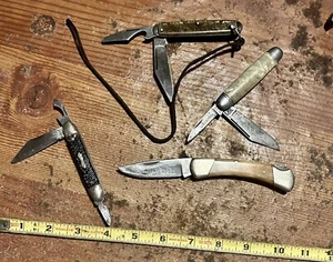 Vintage Pocket Knives Frost Cuttery, Ideal, Caveman, Colonial (4) USA - Picture 1 of 8