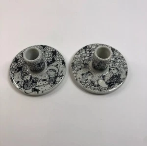 MCM Rare Bjorn Wiinblad Nymolle Candle Holder Signed Seasons - Picture 1 of 6