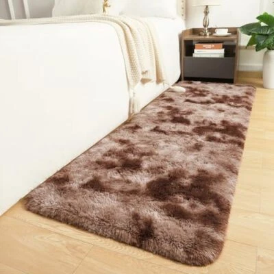  Alfombra de dormitorio marrón 2x6 corredores alfombras mullidas para 2 x 6 pies marrón y beige Foto 1 de 4