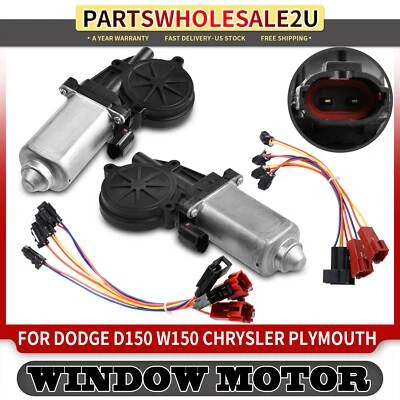 Motor de ventana eléctrica de 2 piezas para Dodge Challenger Charger D150 W100 Chrysler Plymouth Foto 1 de 4