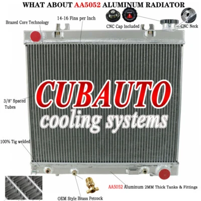 3 Rows Aluminum Radiator For 2005-10 Dodge Dakota / Mitsubishi Raider 3.7L 4.7L Foto 1 de 4