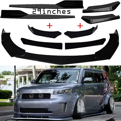 For Scion xB 2004-2015 Gloss Front Bumper Spoiler Body Kit+Side Skirt+Rear Lip Foto 1 de 4
