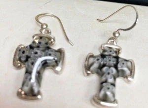 MURANO SILVER EARRINGS BY ALAN K - Picture 1 of 4