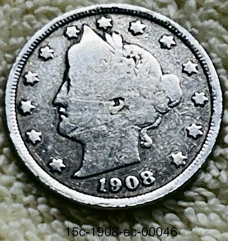 1908 Liberty "V" Nickel in Good Condition Cover