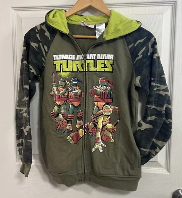 Sudadera con Capucha Nickelodeon Teenage Mutant Ninja Turtles Youth Boy 14/16 Cremallera Completa Usada Foto 1 de 4
