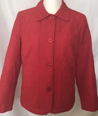 Chaqueta acolchada grande roja para mujer R.Q.T. Chaqueta ligera totalmente forrada Foto 1 de 4