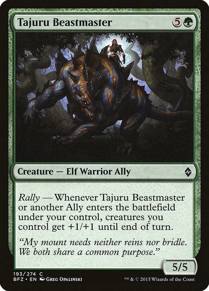 Tajuru Beastmaster [Battle for Zendikar] Magic MTG - Image 1 of 1