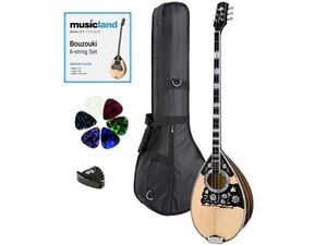 Professional Handmade Greek Bouzouki, 6-string w/ Case, Strings, Picks - Picture 1 of 22
