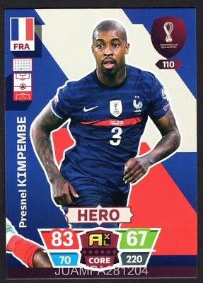 PRESNEL KIMPEMBE #110 FRANCE CROMO CARD FIFA WORLD CUP QATAR 2022 PANINI - Imagen 1 de 2