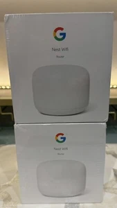 Google Nest WiFi Router AC2200 -open Box -pack Of 2 - Afbeelding 1 van 3
