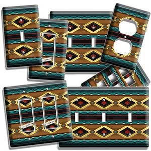 LATIN SOUTHWEST BLANKET PATTERN LIGHT SWITCH OUTLET WALL PLATE ROOM HOME DECOR - Picture 1 of 29