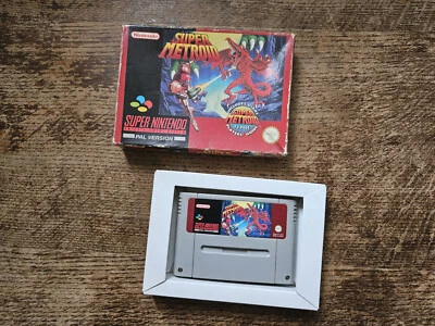 SNES SUPER NINTENDO - METROID HMV RETAIL SMALL BOX #SPC UKV PAL CIB - Image 1 of 4