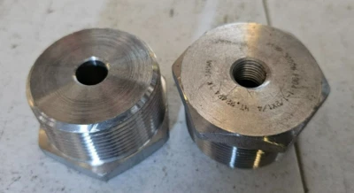 (2) 304 Stainless Steel 1 1/2” X 1/4” Reducing Bushing A182 3000# TK Japan - Image 1 of 2