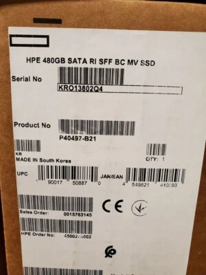 P40497-B21 P41522-001 HPE 480GB 2.5" SATA 6G SSD Gen10 Plus V2 Solid State Drive - Image 1 of 3