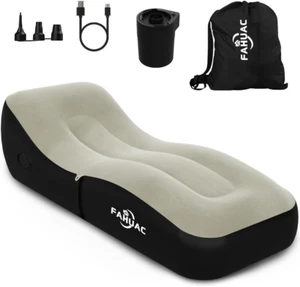 Auto aufblasbares Liege Luftsofa, tragbares Couchbett, schwarz - Bild 1 von 7