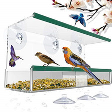 Atopsun Bird Feeders for Outside, Window Bird Feeders with 3 Extra Strong Cups
