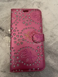 Samsung J42018 Wallet Mobile Phone Case Flower Design Cheapest Prices£ - Picture 1 of 4