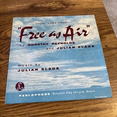 Dorothy Reynolds & Julian Slade "Free as Air" 7" EP Parlophone Pic Sleeve Foto 1 de 4
